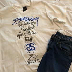 White Stussy t-shirt